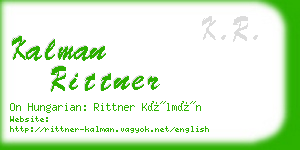 kalman rittner business card